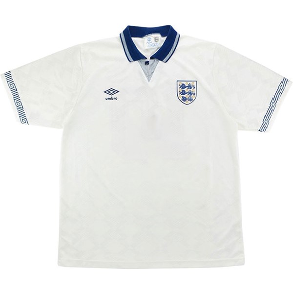 Tailandia Camiseta Inglaterra Primera Equipación Retro 1990 Blanco